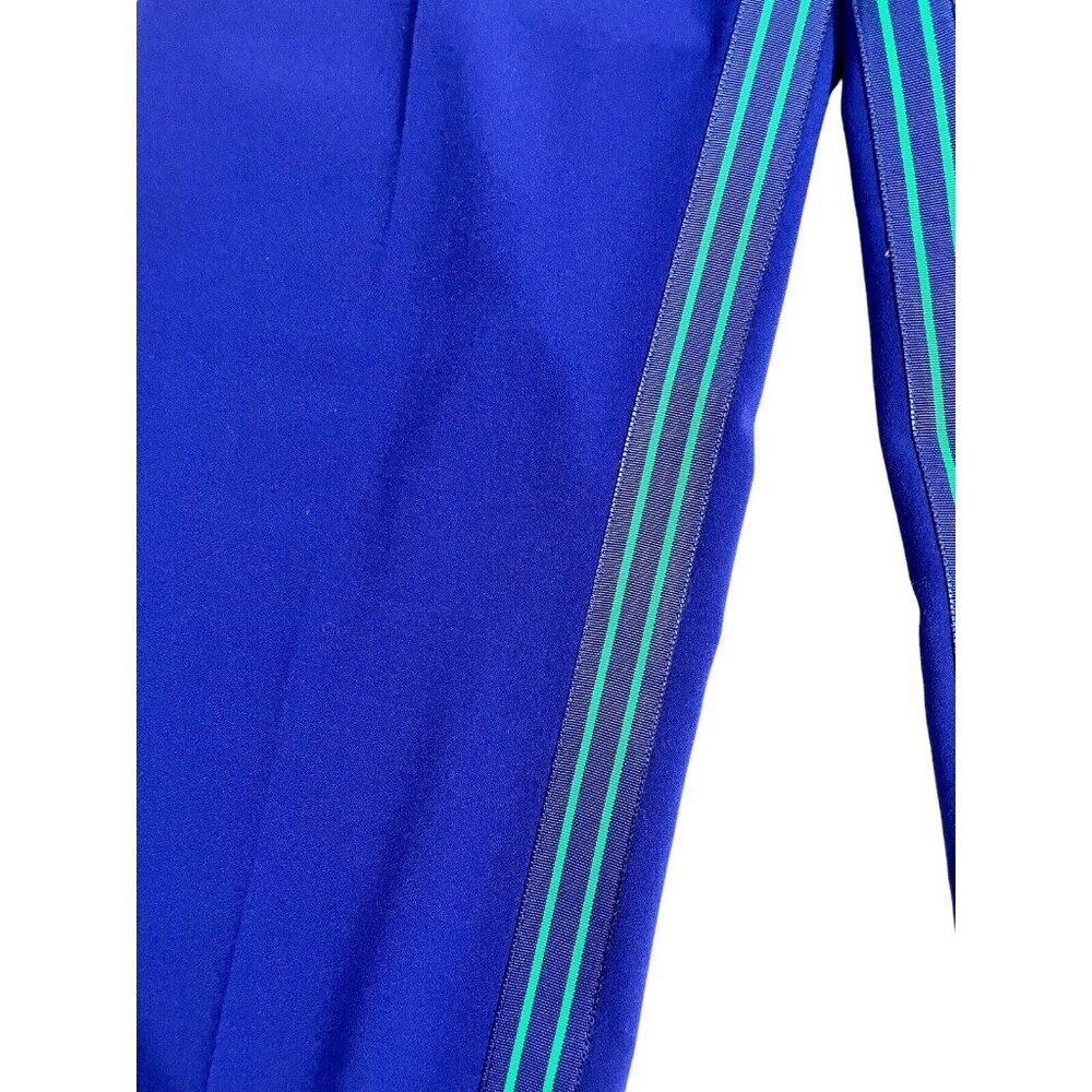 T Tahari Blue Dress Suit Pants Straight Leg Green Inseam Stripe SZ 4 New - Picture 5 of 11